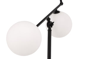 Marsan Floor Lamp - Black / White glass - Lampadaire