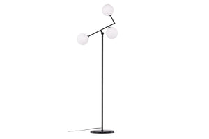 Marsan Floor Lamp - Black / White glass - Lampadaire