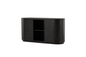 Vue d'ensemble du meuble de rangement en chêne noir
