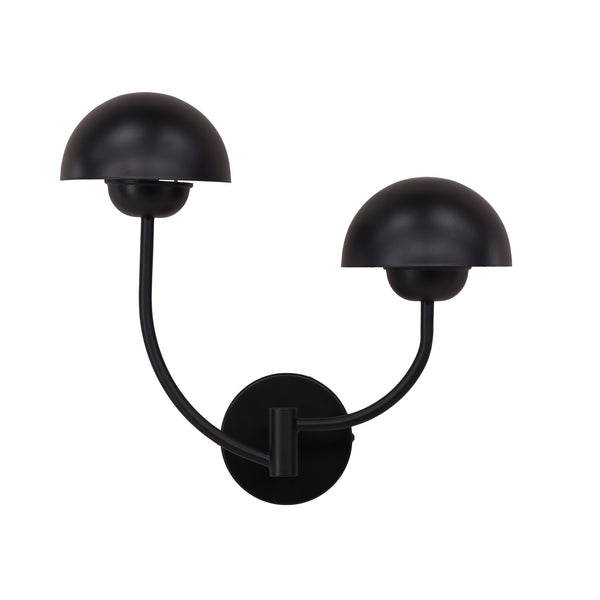 Applique murale LYCKORNA – Double, fer noir, G9, collection Vind