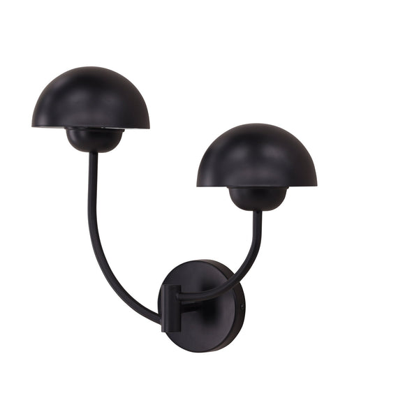 Applique murale LYCKORNA – Double, fer noir, G9, collection Vind