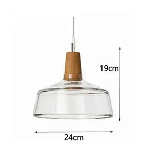 Suspension moderne verre et bois CONCEPTUM by BB'art