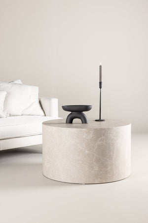 Table basse ronde York 80 cm en situation dans un intérieur