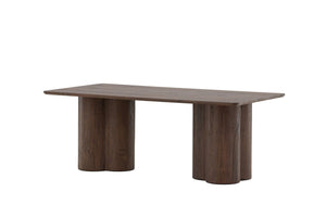 Table basse OLIVIA moka, de trois quarts