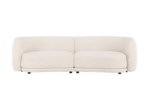Canapé blanc en polyester vu de face