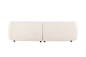 Détail du piètement du canapé blanc
