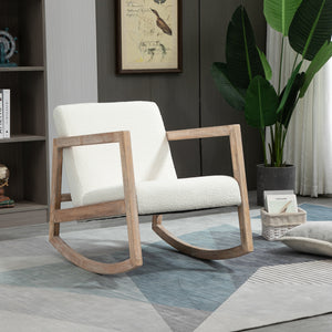 Fauteuil à bascule allaitement, rocking chair doux - Fauteuil