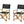 Chaise Marion - Editors 2 - pack - Nature / Black - Acacia - Chaises de cuisine et de salle à manger
