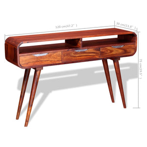 console Bois massif dimensions: 120x30x75 cm