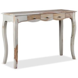 console et 3 tiroirs Bois massif 110x40x76 cm 