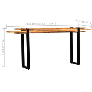 console Bois de récupération massif réglable avec les dimensions