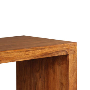 console Bois massif avec finition miel 110x40x76 cm 
