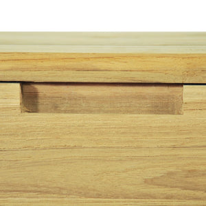 console 120x35x76 cm Teck massif poignée de tiroir