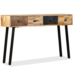 console Teck massif de récupération 120 x 30 x 76 cm