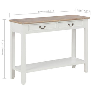 console Blanc 110x35x80 cm Bois vidaXL