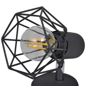 Applique murale 2 pcs style industriel noir avec ampoule LED - Lampe murales