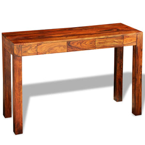 console avec 3 tiroirs 80 cm Bois massif 