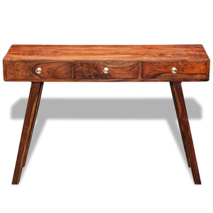 Console avec 3 tiroirs 76 cm Bois massif