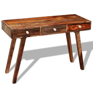 Console avec 3 tiroirs 76 cm Bois massif