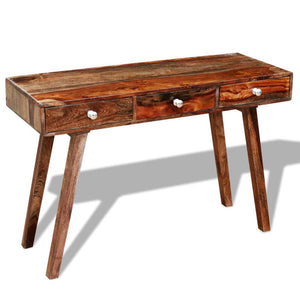 Console avec 3 tiroirs 76 cm Bois massif