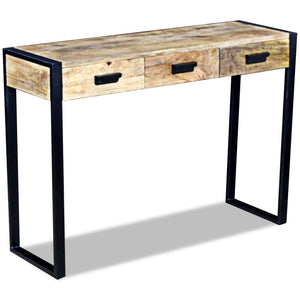 console avec 3 tiroirs bois de manguier