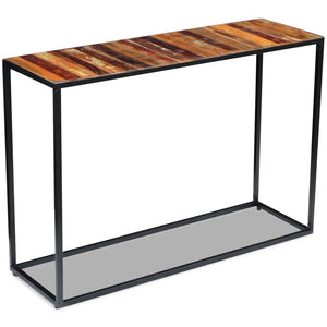 console Bois de récupération massif 110x35x76 cm 