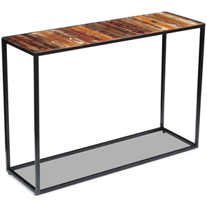 console Bois de récupération massif 110x35x76 cm 