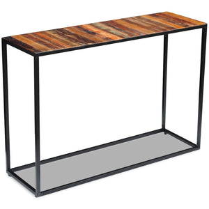 console Bois de récupération massif 110x35x76 cm