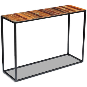 console Bois de récupération massif 110x35x76 cm