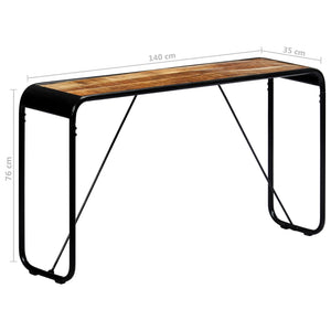 console 140 x 35 x 76 cm Bois de manguier massif brut vidaXL
