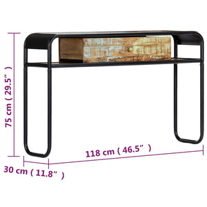 console 118 x 30 x 75 cm Bois de récupération massif vidaXL
