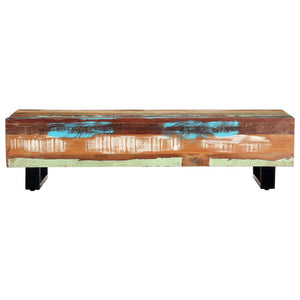 Table basse Bois de récupération et pieds en acier