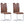 Lot de 2 chaises de salle à manger cantilever en similicuir noir