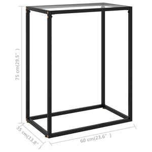 console Transparent 60x35x75 cm Verre trempé vidaXL