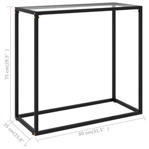 console Transparent 80x35x75 cm Verre trempé vidaXL