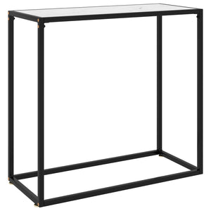 console Blanc 80x35x75 cm Verre trempé vidaXL