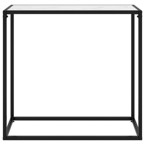 console Blanc 80x35x75 cm Verre trempé vidaXL