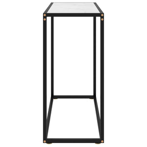 console Blanc 80x35x75 cm Verre trempé vidaXL