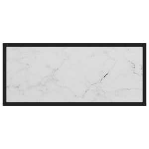 console Blanc 80x35x75 cm Verre trempé vidaXL