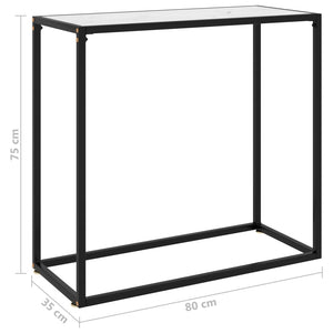 console Blanc 80x35x75 cm Verre trempé vidaXL