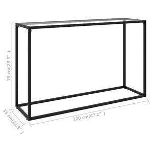 console Transparent 120x35x75 cm Verre trempé vidaXL