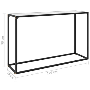 console Blanc 120x35x75 cm Verre trempé vidaXL
