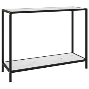 console Blanc 100x35x75 cm Verre trempé vidaXL