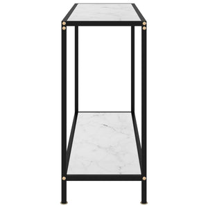 console Blanc 100x35x75 cm Verre trempé vidaXL