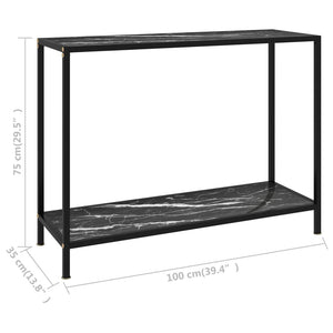 console Noir 100x35x75 cm Verre trempé vidaXL