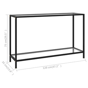 console Transparent 120x35x75 cm Verre trempé vidaXL