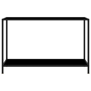 console Noir 120x35x75 cm Verre trempé vidaXL