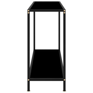 console Noir 120x35x75 cm Verre trempé vidaXL