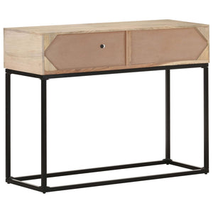 console 100x35x76 cm Bois de manguier et canne naturelle vidaXL