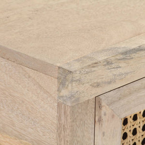 console 100x35x76 cm Bois de manguier et canne naturelle vidaXL